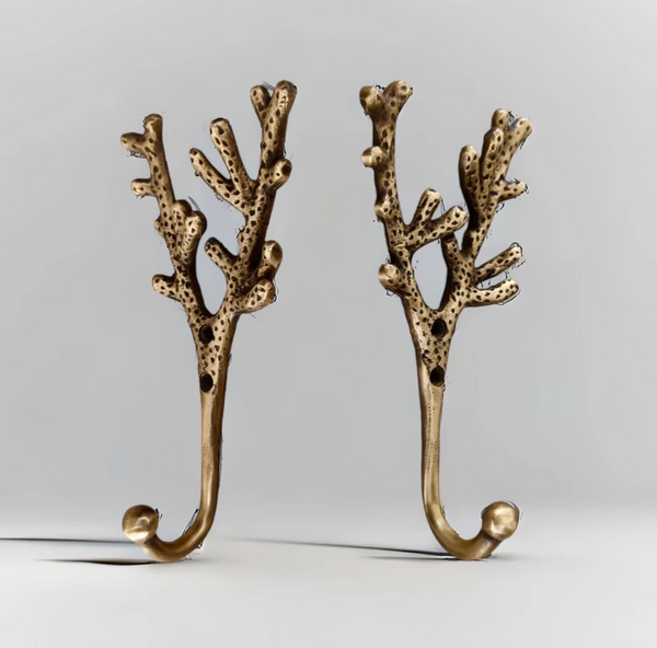 Coral Brass Hooks