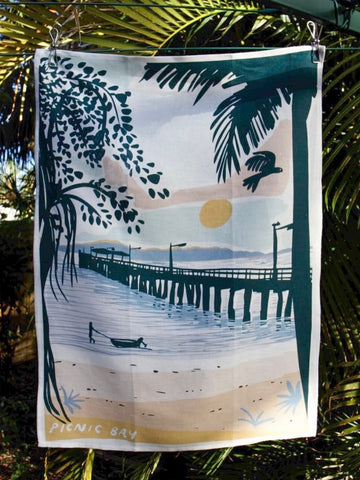 100% Linen Tea Towel | Picnic Bay