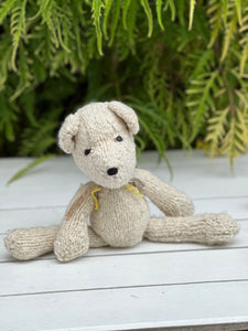 Hand Knitted Ditsy Bear | Cream