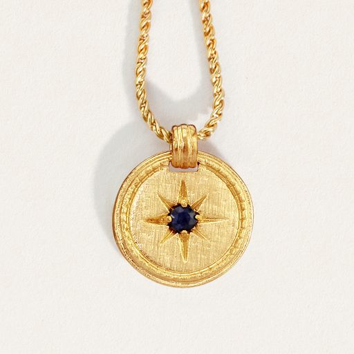 Stella Necklace - 18k Gold Vermeil and Sapphire | Temple Of