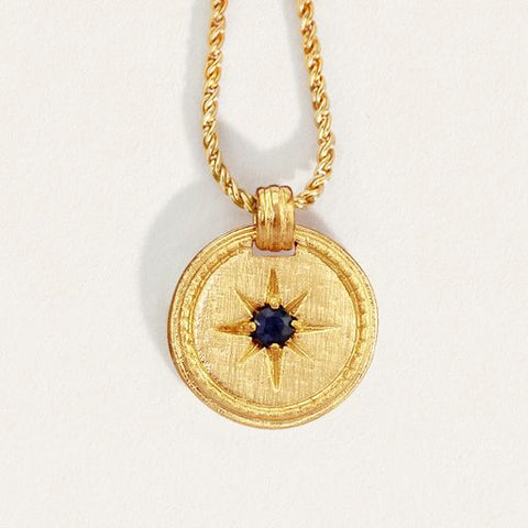 Stella Necklace - 18k Gold Vermeil and Sapphire | Temple Of The Sun
