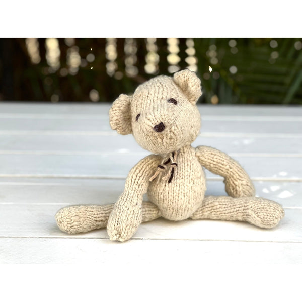 Hand Knitted Ditsy Bear | Cream