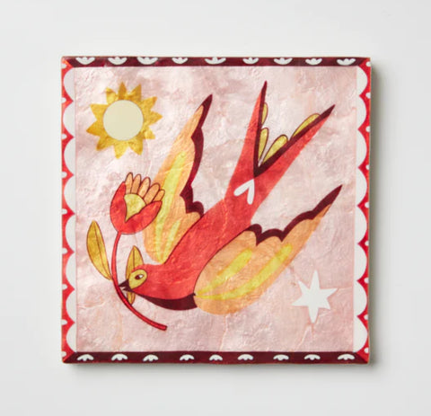 Gardienne Bird Pink Wall Tile