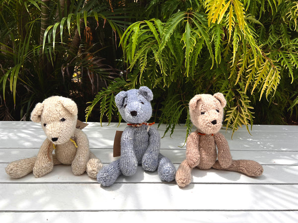 Hand Knitted Ditsy Bear | Light Brown