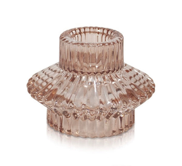 Aida Vintage Glass Duo Candle Holder