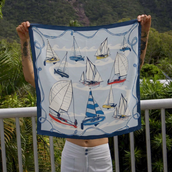 100% Silk Sailing Scarf | Dyana Rogers