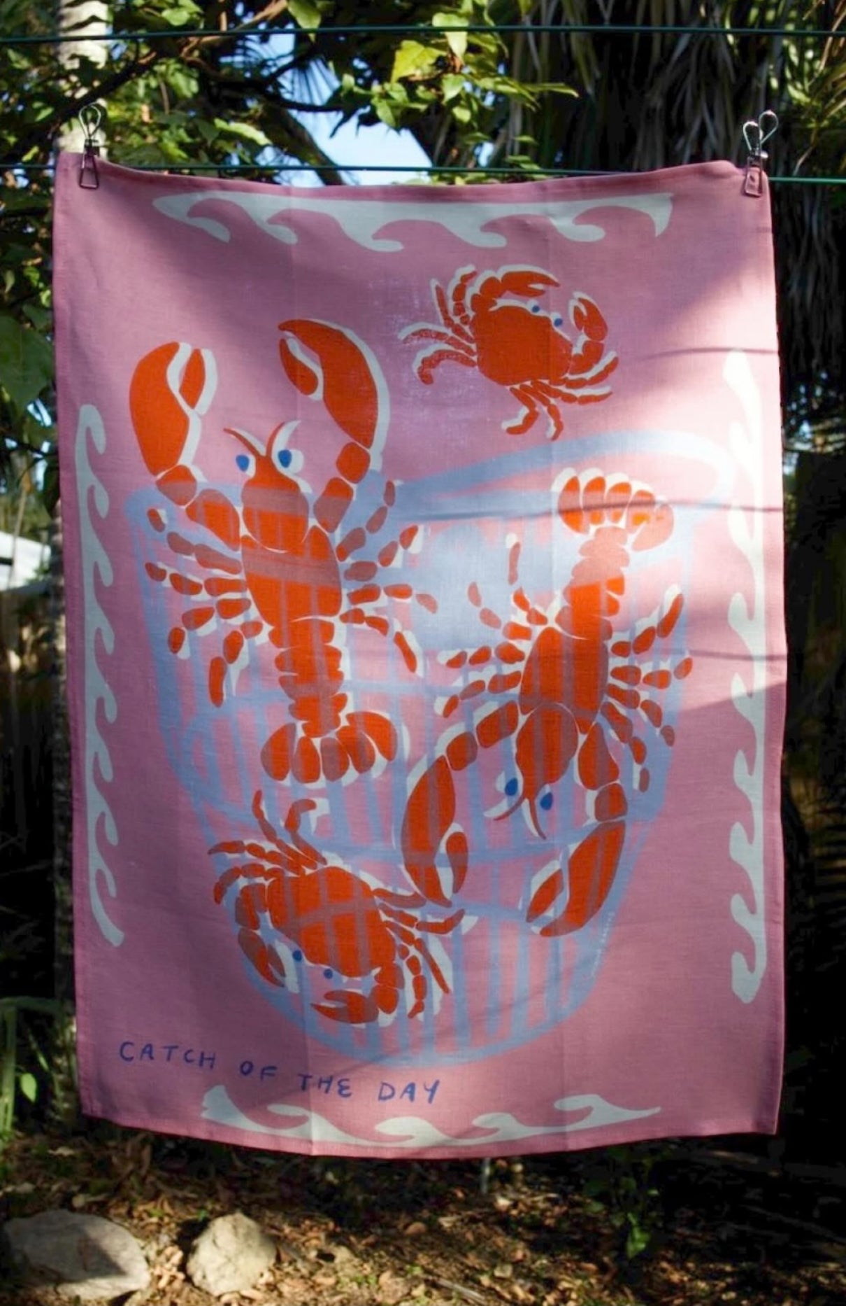 100% Linen Tea Towel | Catch of The Day