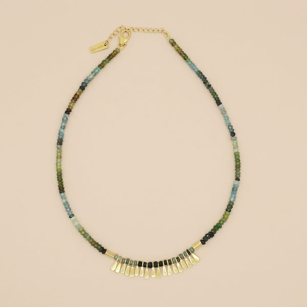 Flora Necklace - 18k Gold Vermeil and Green Tourmaline | Toni May