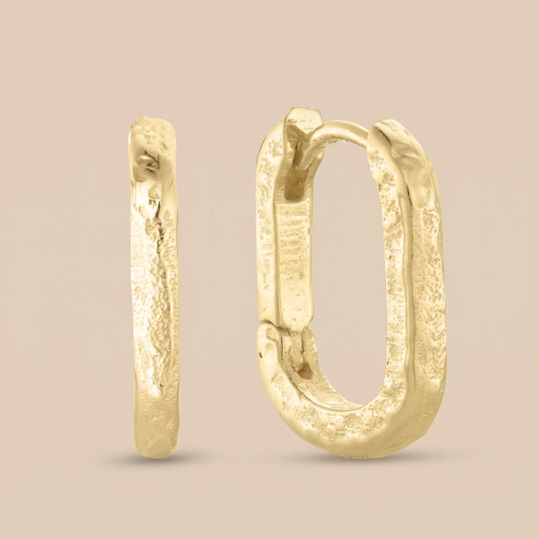 Textured Paperclip Earrings - 18k Gold Vermeil | Toni May