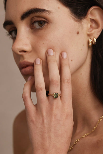 Romy Apatite 18k Gold Vermeil Stacker Ring | Toni May