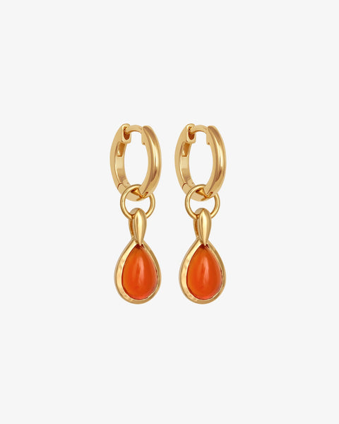 Mirren Earrings Carnelian 18k Gold Vermeil | Temple of the Sun