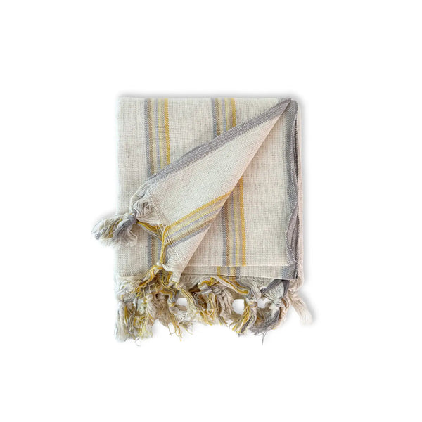 Handloomed Striped Turkish Towel | Yellow
