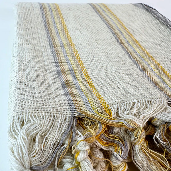 Handloomed Striped Turkish Towel | Yellow