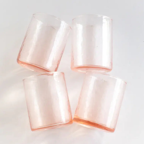 Handblown Hammered Glasses | Set of 4
