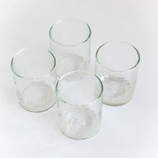 Handblown Hammered Glasses | Set of 4