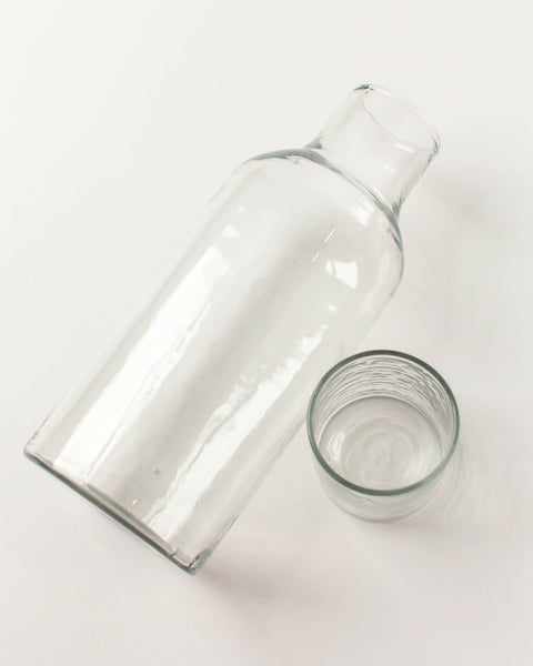 Hand blown Hammered Glass Carafe