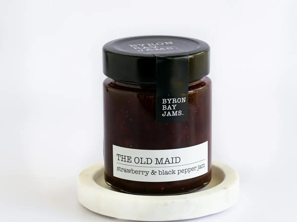 The Old Maid Strawberry & Black Pepper Jam | Byron Bay Jams