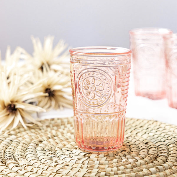 Romantic Highball Glasses Pink - Set of 4