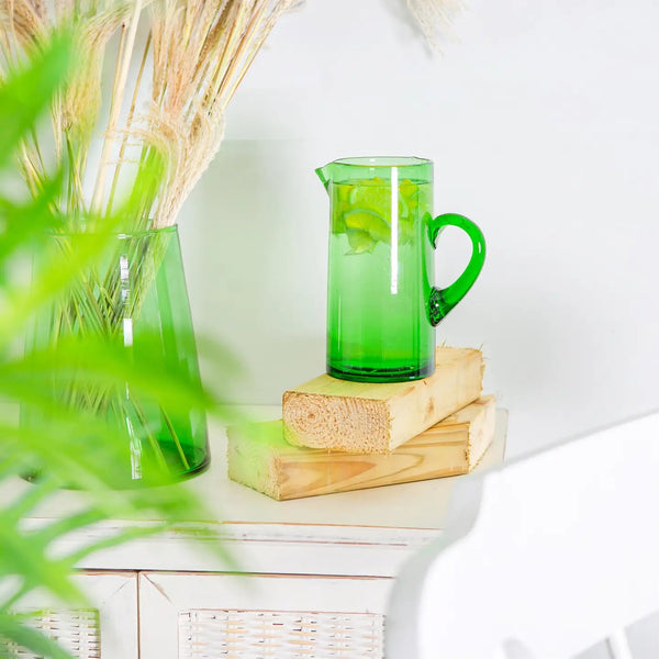 Jebel Green Recycled Glass Jug - 1L