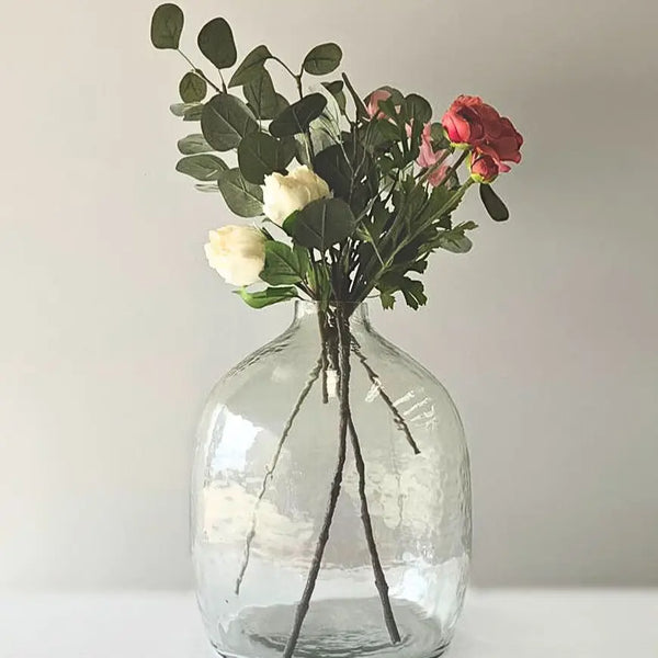 Hebron Handblown Hammered Glass Vase