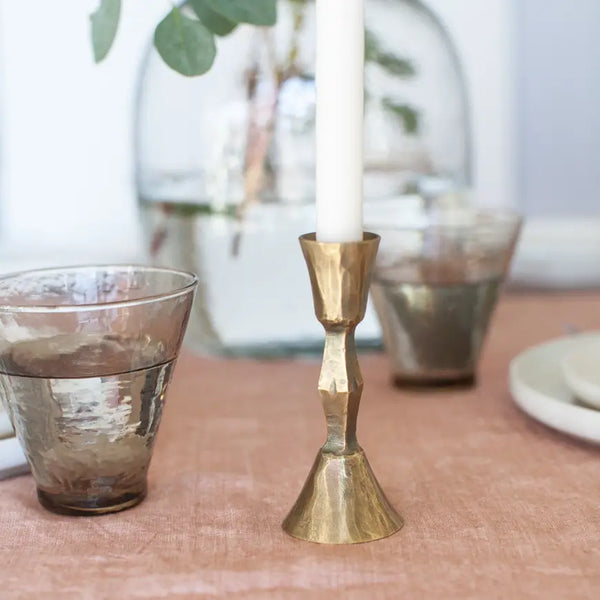 Hand Forged Iron Diamante Candle Holders