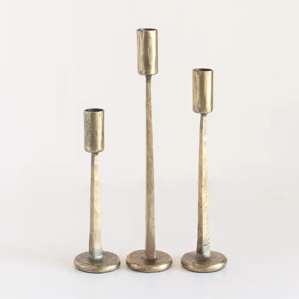 Dante Hand Forged Iron Candlestands - Set of 3