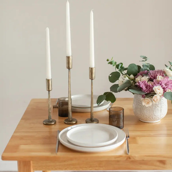 Dante Hand Forged Iron Candlestands - Set of 3