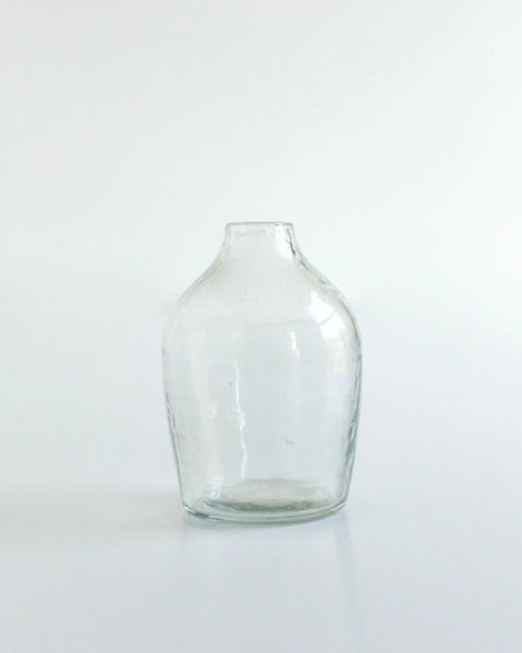 Siena Handblown Hammered Glass Bud Vases - Clear