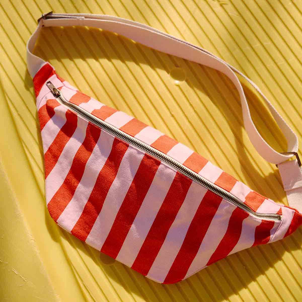 Women’s Bum Bag - Tomato & Candy Pink | rose in April