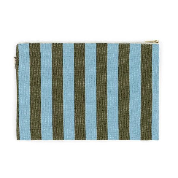 Lili Pouch - Olive & Blue Stripes | rose in april