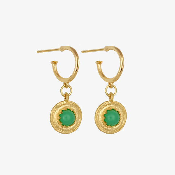 Cora Earrings - 18k Gold Vermeil and Chrysoprase | Temple of the Sun