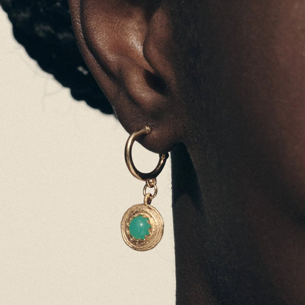 Cora Earrings - 18k Gold Vermeil and Chrysoprase | Temple of the Sun