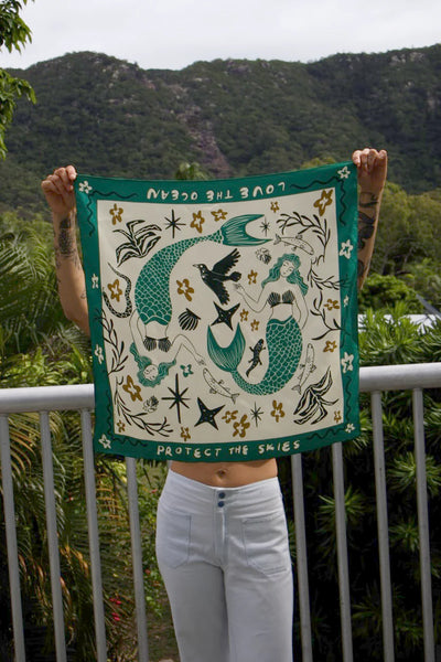 100% Silk Mermaid Scarf | Dyana Rogers