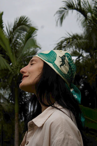 100% Silk Mermaid Scarf | Dyana Rogers