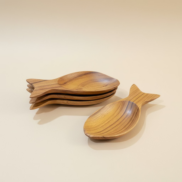 Wooden fish dish