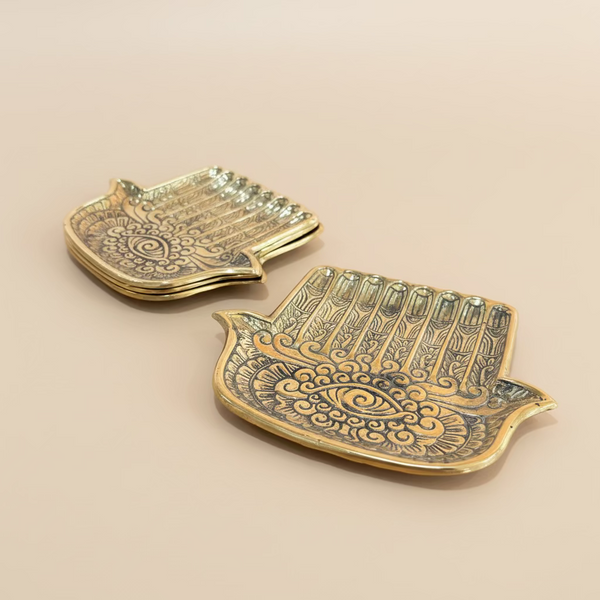 Wide Brass Hamsa Dish
