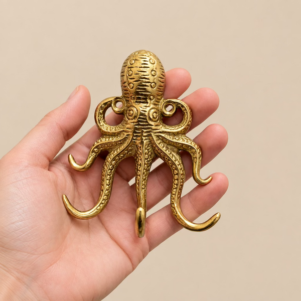 Brass Octopus Hook | Gold