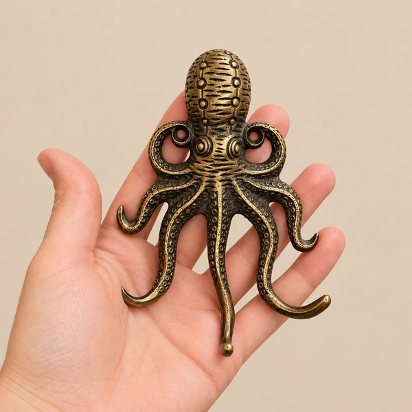 Brass Octopus Hook | Antique