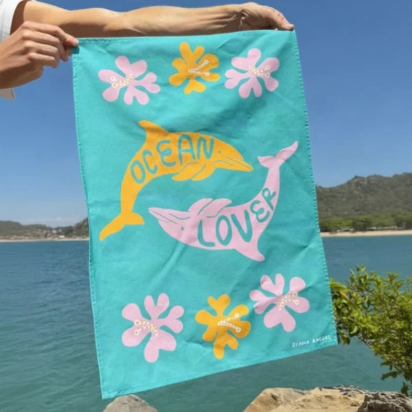 100% Linen Tea Towel | Ocean Lover