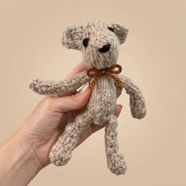 Hand Knitted Ditsy Bear - Mini