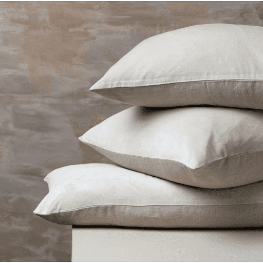 Linen + Velvet Feather Cushions | Clay