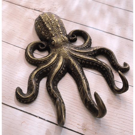 Brass Octopus Hook | Antique