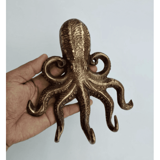 Brass Octopus Hook | Antique