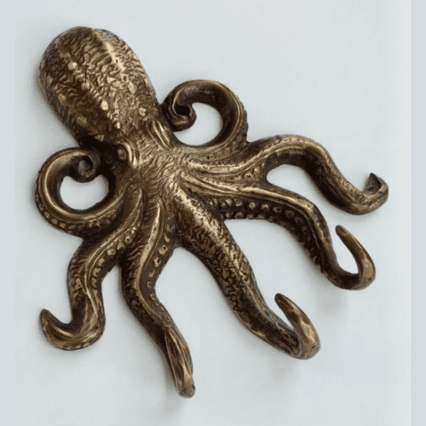 Brass Octopus Hook | Antique