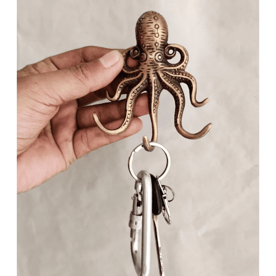 Brass Octopus Hook | Antique