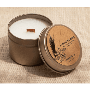 Stump & Co Woodwick Candle Tin | Bohemian Rose