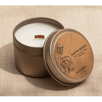Stump & Co Woodwick Candle Tin | Native Honey