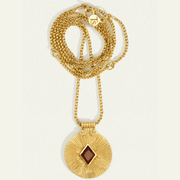 Sol Necklace - 18k Gold Vermeil and Garnet | Temple Of The Sun