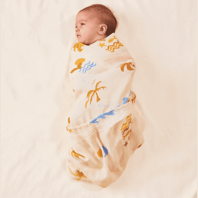 Salty Soul _ Organic Cotton and Bamboo Swaddle