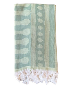 Two Tone Turkish Towel | Pistachio